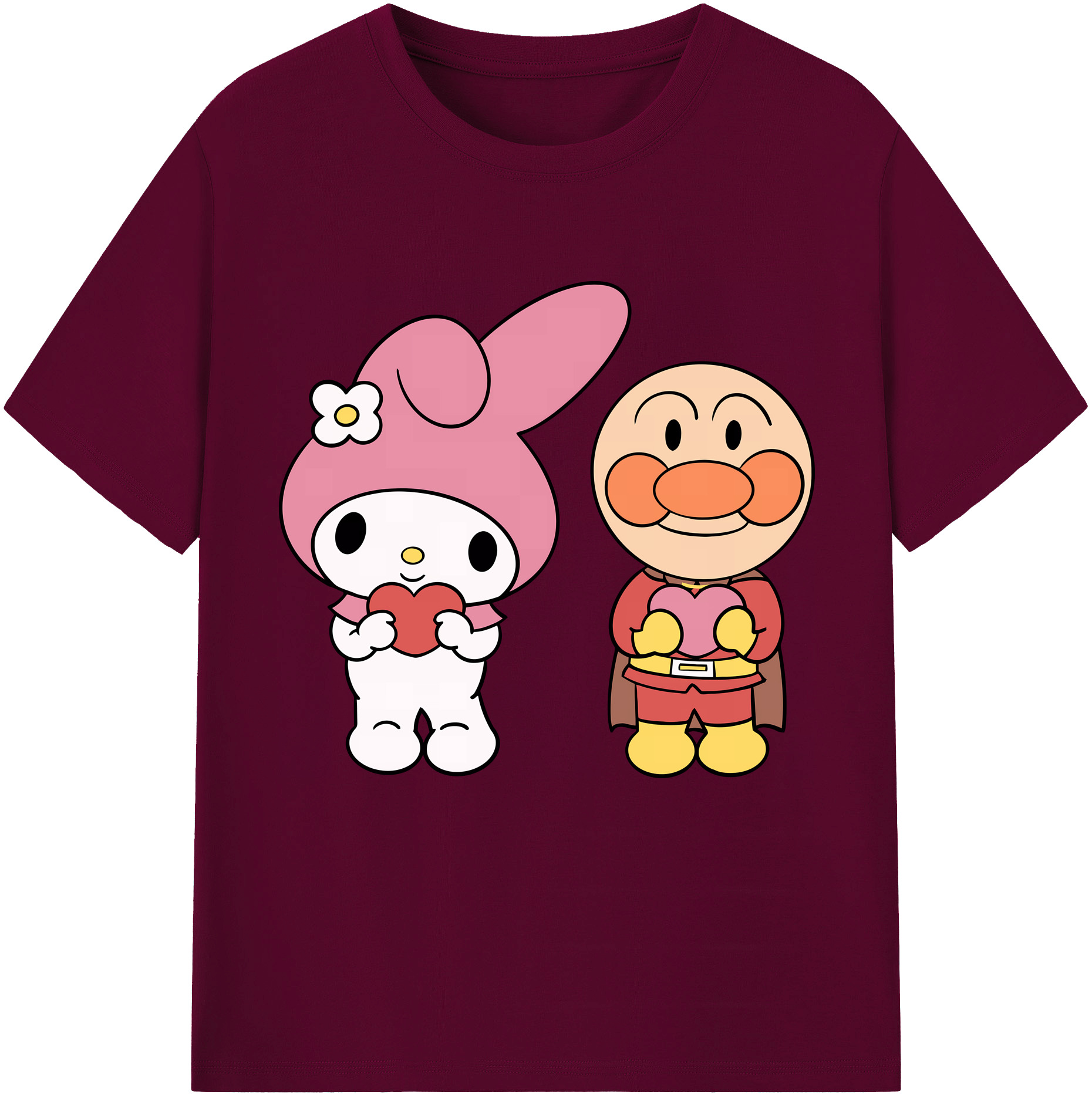 （画像用） アンパンマン Anpanman レディースカジュアルプリントTシャツ（綿100％）